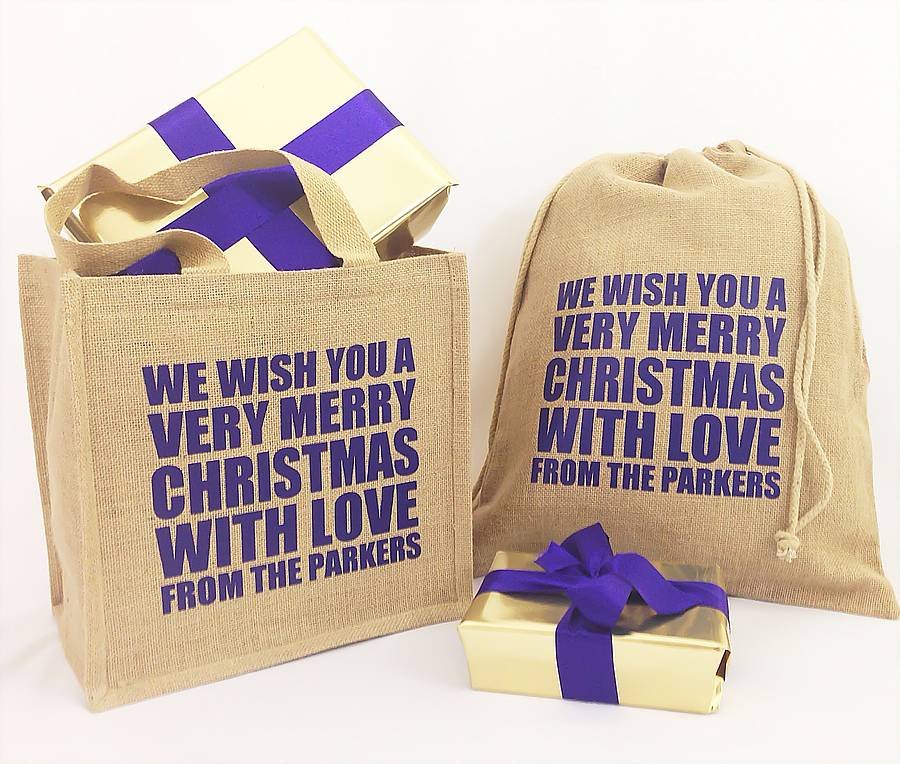jutebags/ gift hand bag/ Christmas gift bag