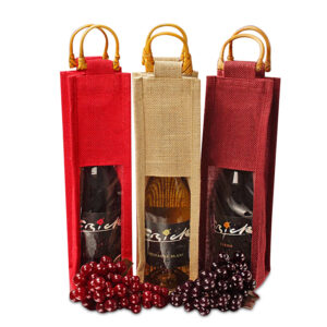 Jute wine Gift Bag